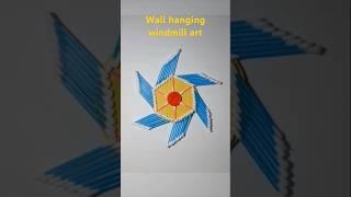 DIY Pinwheel Wall Hanging | Cotton Swab Windmill Art |  Home Decor Idea #Shorts unique design