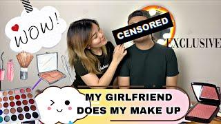 MY GIRLFRIEND DOES MY MAKEUP CHALLENGE ACCEPTED  | #BirthdayGiveawayLiival22 