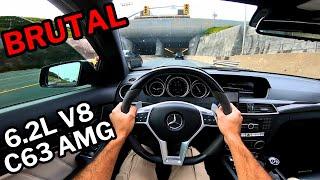 BRUTAL 6.2L Mercedes C63 VIOLENT TUNNEL BLASTS - Pure SOUND