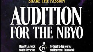 Auditions are open! - New Brunswick Youth Orchestra