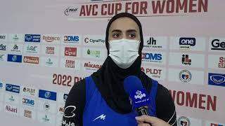 WOMEN'S AVC CUP 2022; Mahsa kadkhoda interview before first match