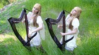 The HOBBIT - Misty Mountains Cold (Lord of the Rings) Harp Twins - Electric Harp