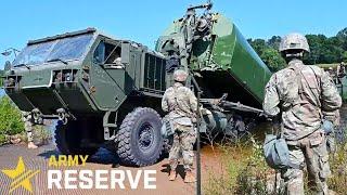 U.S. Army Reserve Soldiers Build Improved Ribbon Bridge.