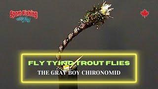 FLY TYING TROUT  FLIES - PRO STAFF ON THE BENCH: THE GRAY BOY CHIRONOMID WITH BRENT SCHLENKER