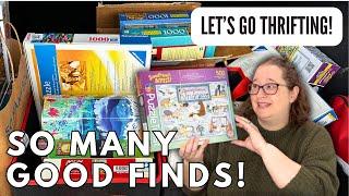Thrift Puzzles With Me & Massive Haul!!