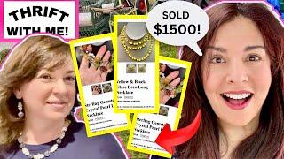 32 Pieces Of Vintage Jewelry & I MADE $1500 The Same DAY! Thrift With Me!