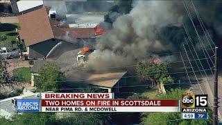 Two homes on fire in south Scottsdale