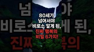 80세가 넘어서야 비로소 알게 된, 진짜 행복의 비밀 6가지 #삶의지혜 #행복한노후 #100세시대