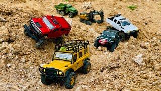 Best Off Road Rc cars testing Toyota Hilux Jeep Wrangler Land Rover Defender military truck #4x4