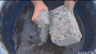 ASMR || Dusty pure sand mini blocks water  crumbling|| yummy dipping