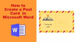 How to create a post card in Microsoft Word