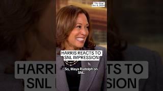 Harris reacts to SNL impression