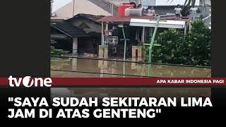 Warga yang Mengungsi di Atap Akibat Banjir Pondok Gede Permai Menunggu Evakuasi | AKIP tvOne