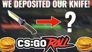 WE DEPOSITED OUR KNIFE ON CSGOROLL AND THIS IS HOW IT WENT... (NICE PROFIT)