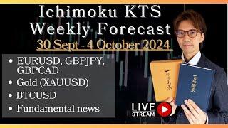 Live Ichimoku KTS Weekly Forecast on EURUSD, GBPJPY, GBPCAD, Gold, BTCUSD, and news / 29 Sept 2024