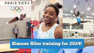 Simone Biles training her skills for Olympic Year 2024! (The return of the triple double?)