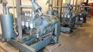 GEA Grasso RC 912E 412E NH3 ammonia / glycol installation V piston compressors