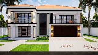 Small Double Storey design |3 Bedroom Double Storey | 14mx12m