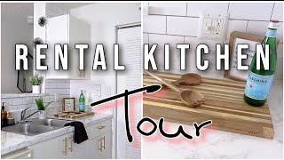 Complete Small Rental Kitchen Tour | DIY Rental Friendly