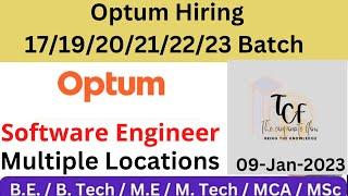 Optum Off Campuse Hiring Software Engineer / Multiple Locations / OffCampus Hiring 2023 @SauravMoreReacts