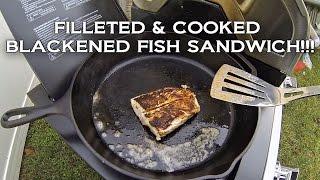 THE BLACKENED FISH SANDWICH!!! (CATCH & COOK/SIMPLE RECIPE) TRIPLE TAIL