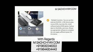 3.0 SLIM PORTABLE EXTERNAL CD/DVD-RW CP-TECH With Regards M SACHCHIYAY. COM NITESH +919632246322