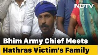 Hathras Gangrape Case: Bhim Army Chief, Stopped Twice, Meets Hathras Victim's Family