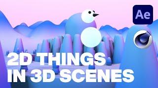 Put 2d Things INTO 3d Scenes (After Effects and Cinema 4d)