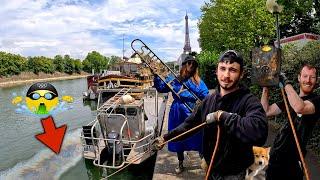 On pêche à l'aimant dans la Seine avant les JO