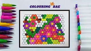 Relaxing Colouring with markers |musical | no asmr