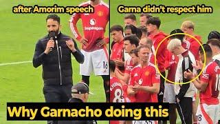 Garnacho was the only player who DIDN'T APPLAUD after Amorim gave his speech, look his reaction...