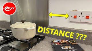 How far should a switch or socket be from a hob? - Electricians' Q&A