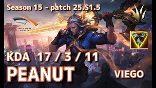 【KRサーバー/GM】HLE Peanut ヴィエゴ(Viego) VS ダリウス(Darius) JG - Patch25.S1.5 KR Ranked【LoL】