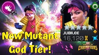 Jubilee Crazy Damage Gameplay! New Mutant God Tier! Utility! CCP! - Marvel Contest of Champions