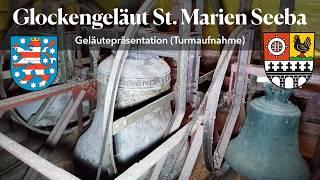 Seeba (D), Das Glockengeläut der ev. Marienkirche, Geläutepräsentation (Turmaufnahme)