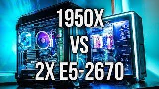 16 CPU Core Comparison - AMD 1950X Threadripper vs 2x Intel Xeon E5-2670