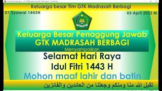 GTK Madrasah Berbagi dalam menyambut Idul Fitri 1443 H