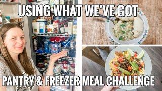 ‍ DINNER IDEAS | USING WHAT WE HAVE PANTRY & FREEZER CHALLENGE