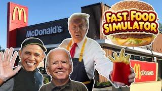 US Presidents work at McDonald's | Presidents Play Fast Food Simulator