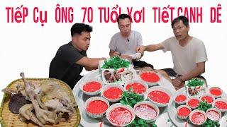 chuẩn tiết canh dê,cháo gà tre,lòng lợn,tiếp cụ ông 70 tuổi,lê Toàn Food