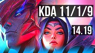 YONE vs IRELIA (MID) | 11/1/9, Legendary, 800+ games | EUW Grandmaster | 14.19