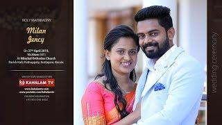 MILAN weds JENCY | WEDDING CEREMONY | 27.04.2019 | Kahalam TV Live