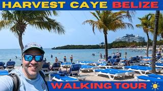 Harvest Caye Belize Walking Tour: NCL's Private Island! ️