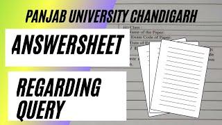 PANJAB UNIVERSITY  ONLINE EXAM 2021 ANSWER SHEET REGARDING QUERY #HCP_ADDA