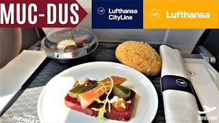 WOW LUFTHANSA DOMESTIC BUSINESS-CLASS | MUNICH-DÜSSELDORF | CANADAIR JET 900| "TASTING HEIMAT" 4K