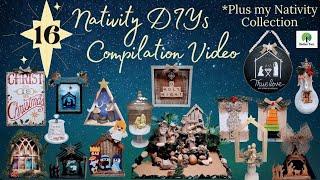 16 *Must See* Nativity DIY Compilation Video || Dollar Tree Crafts || *Plus my Nativity Collection