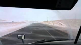 HOW TO drive in 65mph winds Westbound I-80 in Wyoming