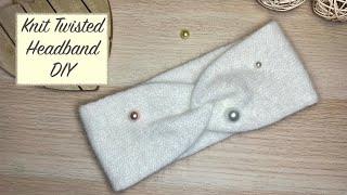 Easy Knitted Twisted Headband | Tutorial Step by Step