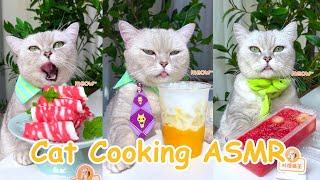 Cat Cooking ASMR: 3 Satisfying Food Compilation | Yummy Dessert Recipe | Cute Cat TikTok#Shorts