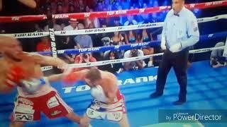 Jose Pedraza knocks down Ray Beltran